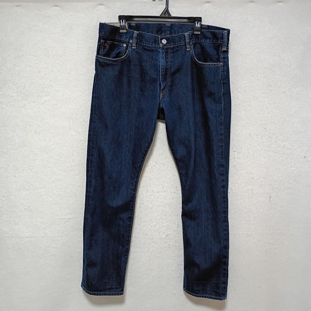 Polo Ralph Lauren Jeans Mens 38x30 Blue Medium Wash Denim Straight Leg Vintage